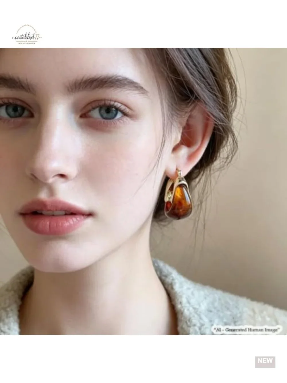 Chunky Acrylic Huggie Earrings Gold Geometric Statement Dangle Earrings